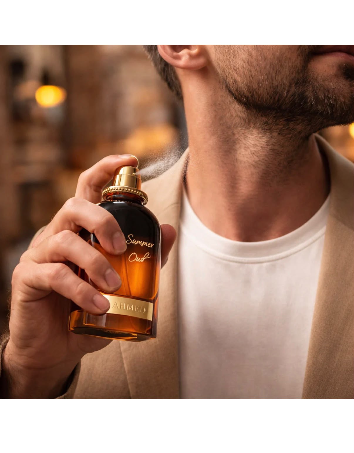 Ahmed Al Maghribi Summer Oud Eau De Parfum 60ml – Fresh Unisex Arabic Oud Perfume | Long Lasting Summer Fragrance